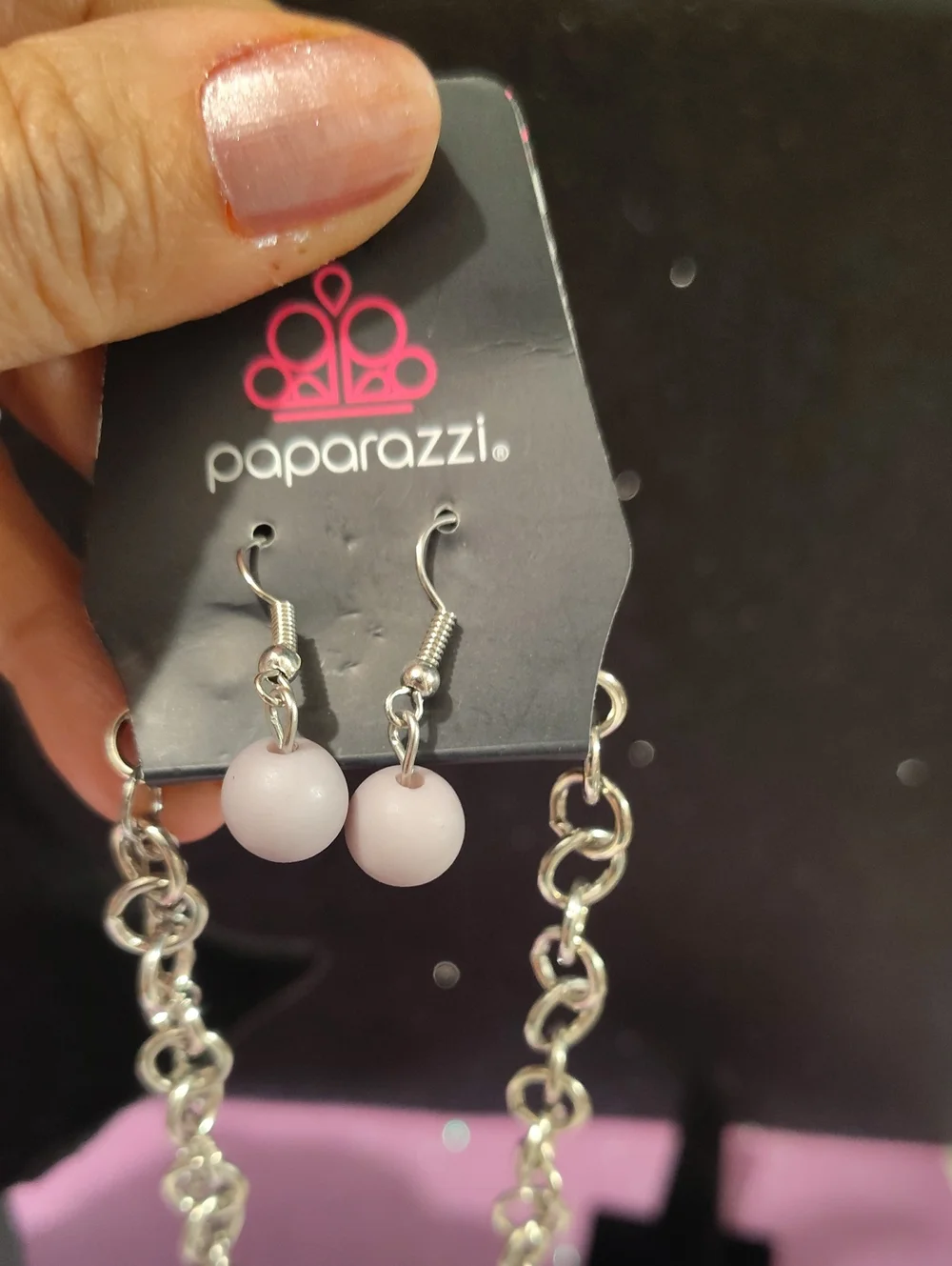 2 For $10 paparazzi Cluster Necklace Earring Set